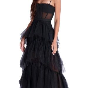 BCBG Black maxi formal dress black tie/prom